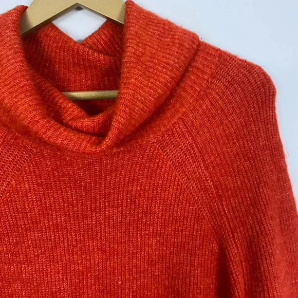 Ann Taylor LOFT Orange Cowl Neck Sweater Dress - Picture 7 of 14